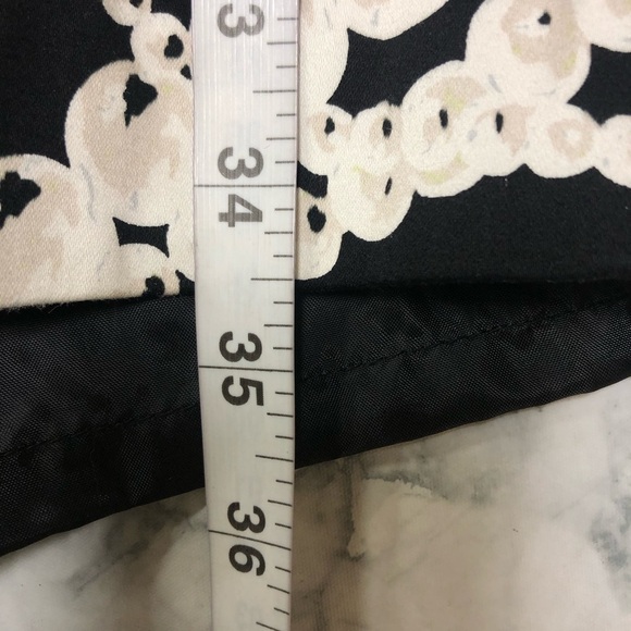 apostrophe Black White Pearl Necklace Print Trench Style Jacket Size M - Picture 6 of 6